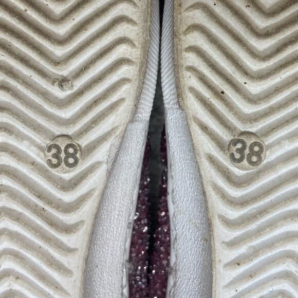 Chiara Ferragni Flirting Glitter Italian Leather Slip On Sneakers in Pink - Picture 7 of 8